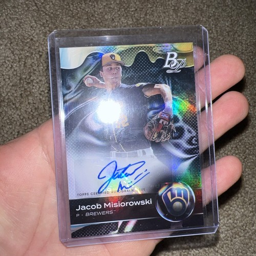 2023 Bowman Platinum Jacob Misiorowski RC AUTO #TOP-69 Top Prospect - Picture 3 of 3