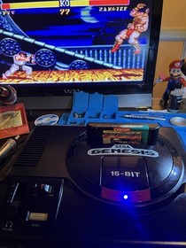 Sega Genesis Model 1 Console/Game NON NO TMSS High Def Graphics BLUE LED TESTED