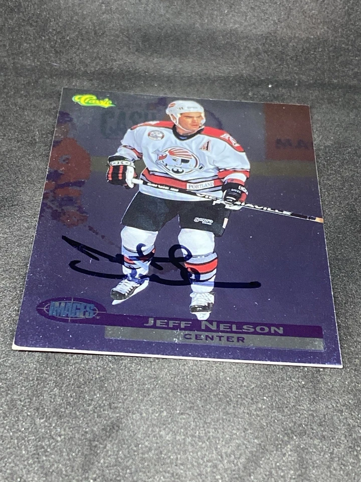 Jeff Nelson 1994-95 Classic Images #66 Portland Pirates Autographed Signed Card - Image 2 of 3