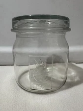 Gerrix Canning Jar 3/4 Liter DIN 95 Clear Glass w/Lid No Seal or Clip