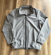 Slazenger Golf Windbreaker Womens Size Medium Gray Full Zip Hooded Stowable