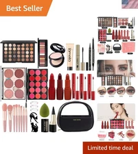 All-in-One Full Makeup Kit - Portable Set for Every Look - Waterproof & Long-...