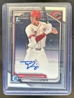 2024 Bowman Draft Tyson Lewis Chrome Auto 1st Prospect #CPA-TL Reds