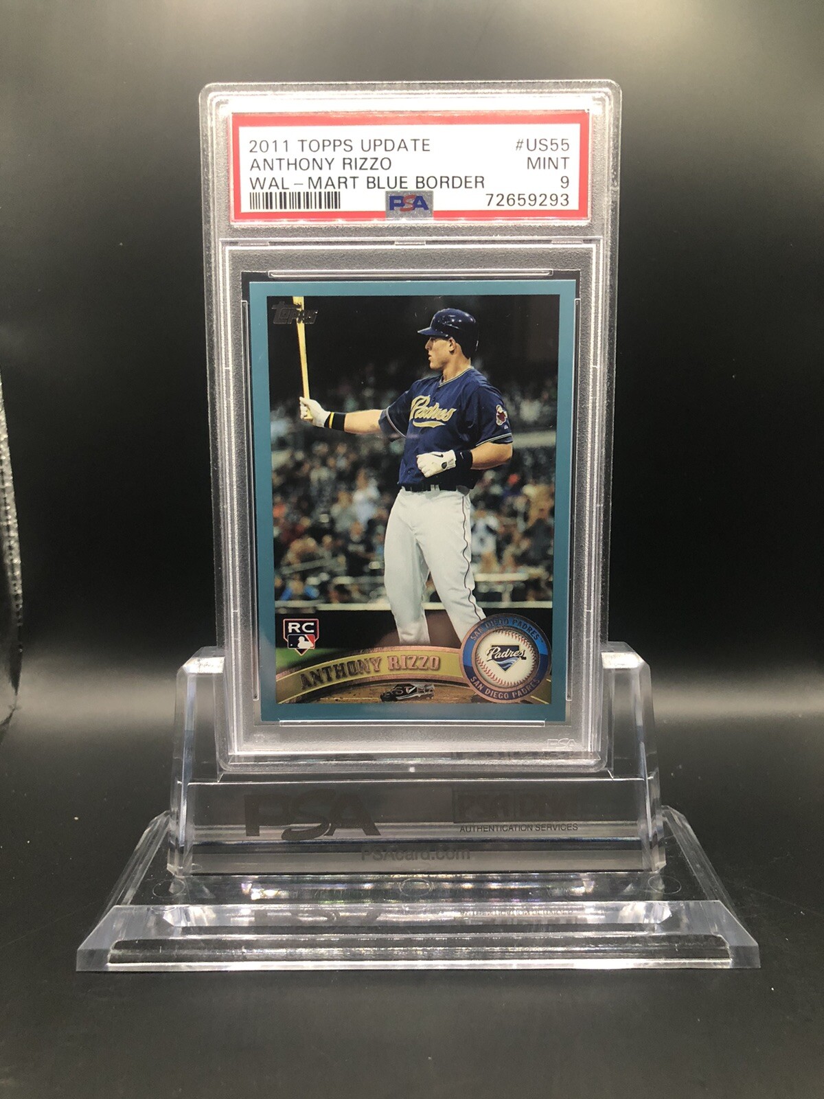 2011 TOPPS UPDATE ANTHONY RIZZO #US55 PSA 9 WAL-MART BLUE BORDER