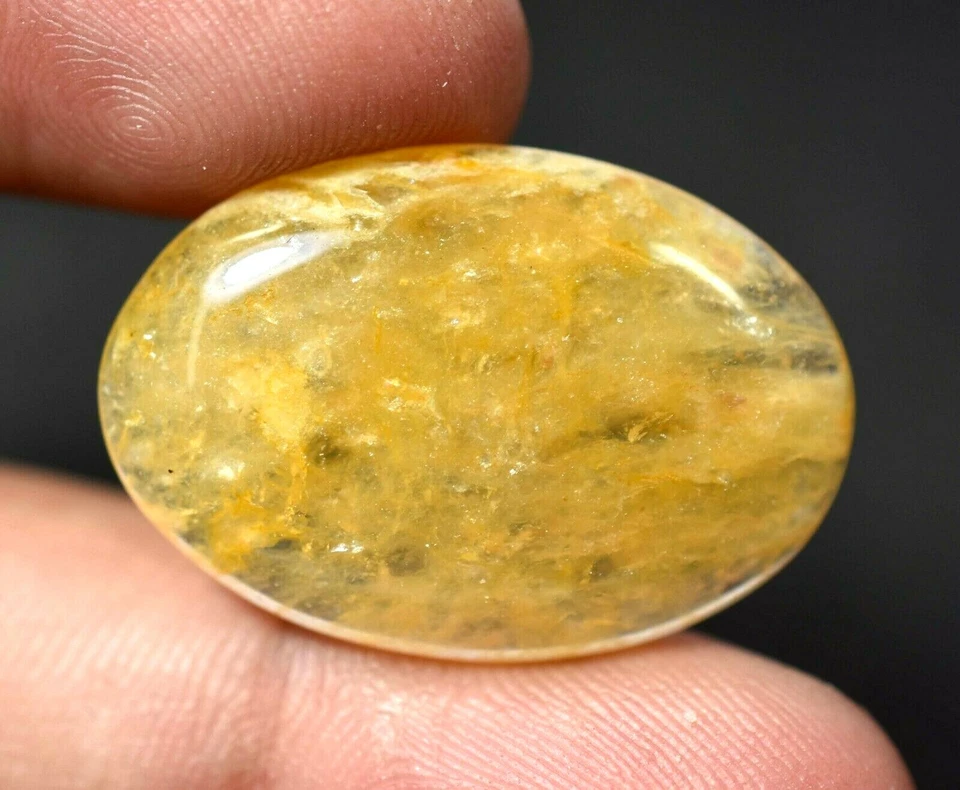 Rarest Semi Precious 26.10 Ct Natural Orange Aventurine Cabochon Quartz Gemstone - Image 2 of 4