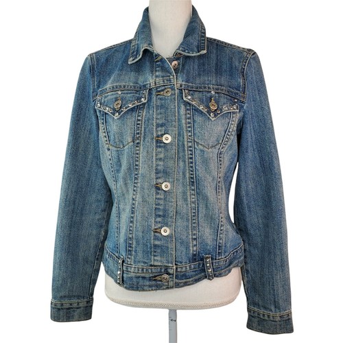 Baccini Denim Jacket Womens Medium 