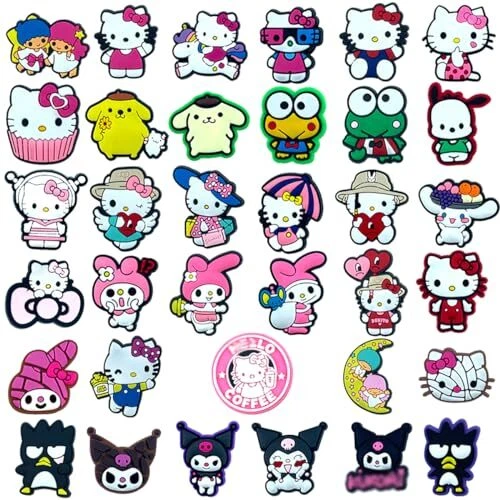 Kawaii Cartoon PVC Croc Charms Pins Ornaments Shoes Decorations