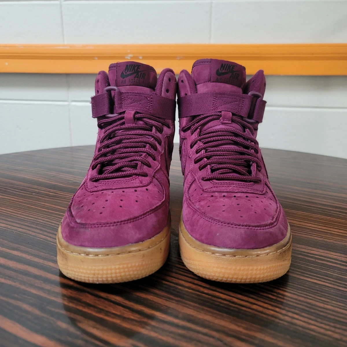 Schotel mogelijkheid Onmiddellijk Nike Air Force 1 Mid WB GS Bordeaux Suede Youth SZ 5.5 Wmns 7 922066-600  2017 | eBay