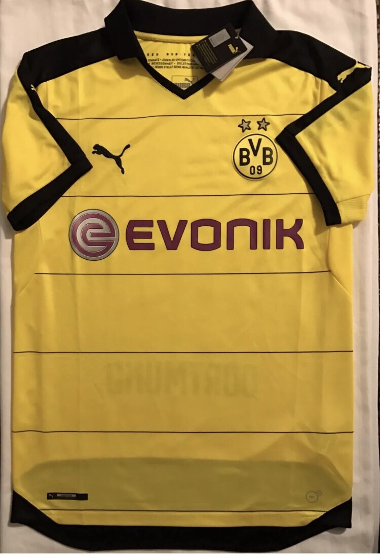 Puma Borussia Dortmund 15/16 Yellow Home Soccer Jersey 747991-01 Men’s Sz: Small