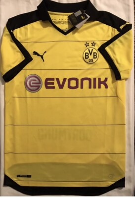 【新品未開封】ドルトムント BVB 15/16 ユニフォーム PUMA M Puma Borussia Dortmund 15/16 Yellow Home Soccer Jersey 747991-01