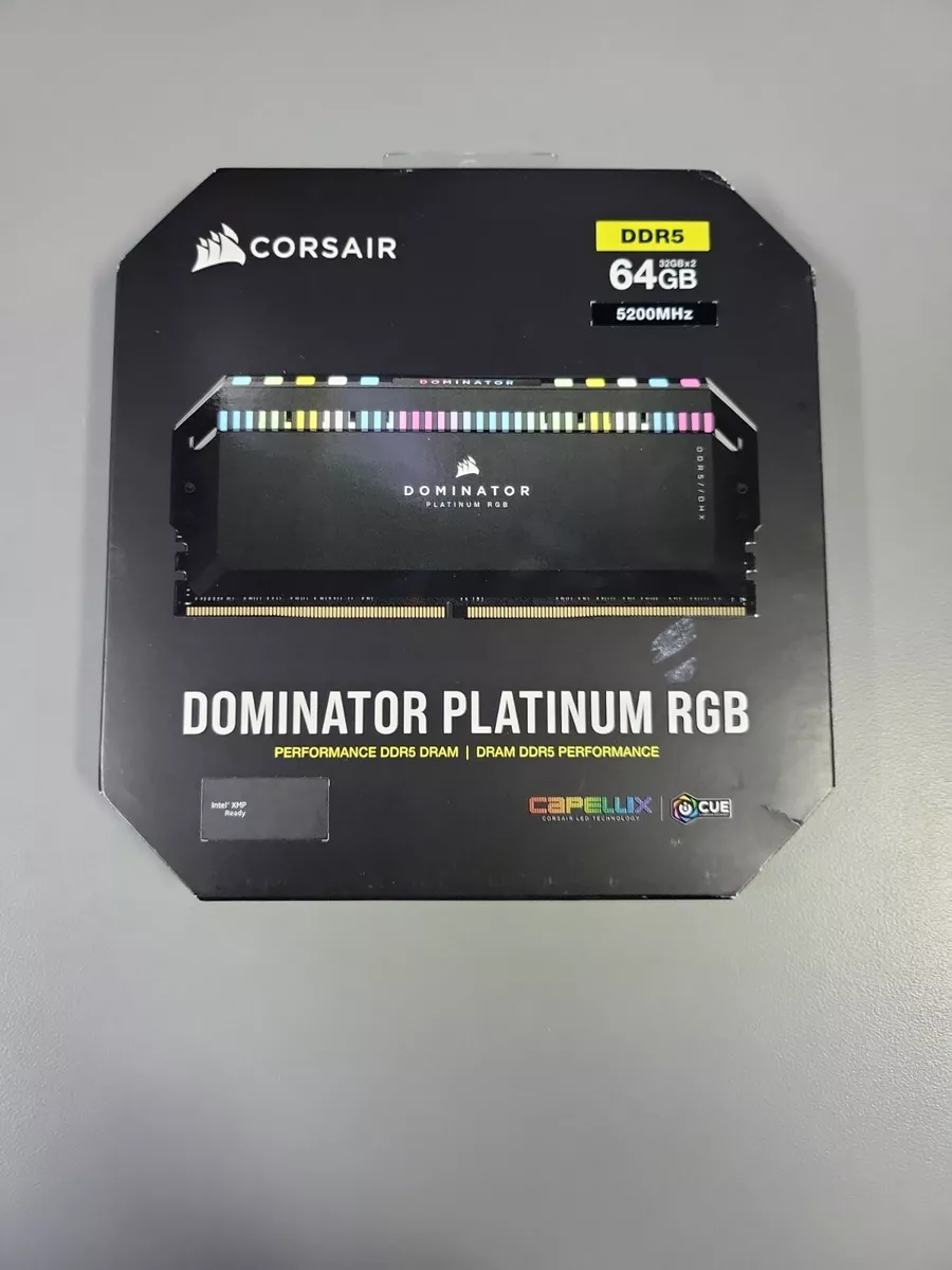 CORSAIR Dominator Platinum RGB 64GB (2 x 32GB) PC Memory RAM DDR5 5600  288-Pin