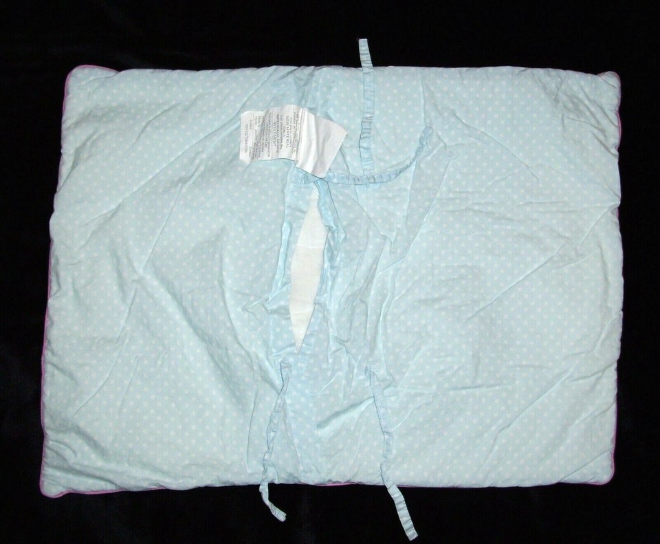 Pottery Barn Kids Pink Aqua Butterfly Flower Polka Dot Twin Standard