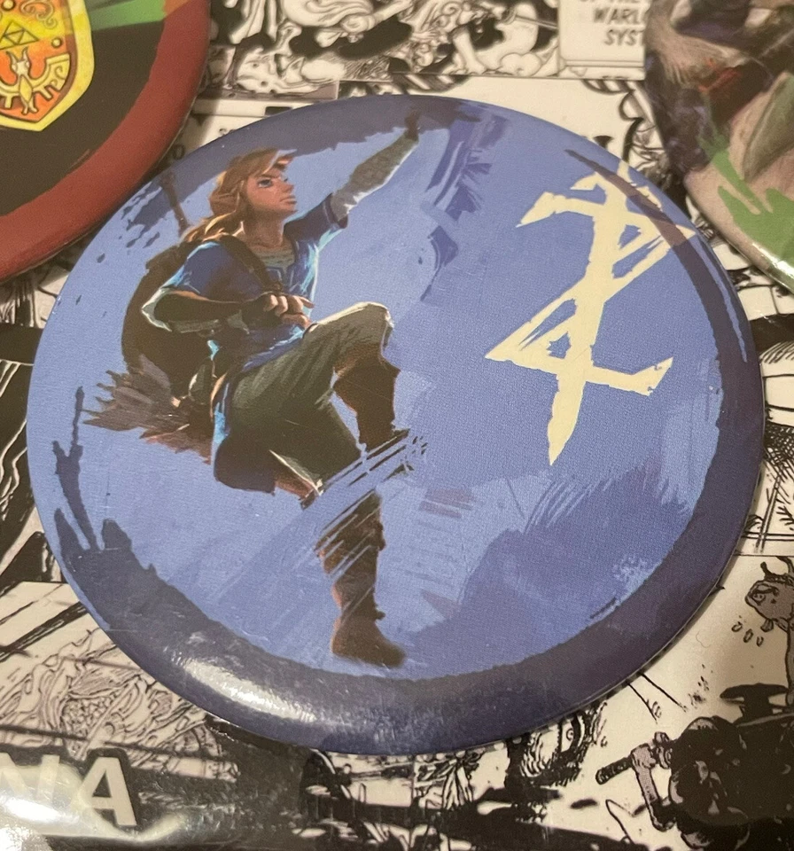 The Legend Of Zelda Link Anime Pinback Buttons/Badges 4 x Piece Set * Brand New - Image 3 of 4