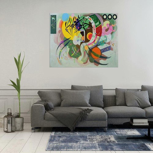 Quadro su Tela Curva Dominante Kandinskij Tributo Opera d'arte Tela in Cotone - Bild 6 von 7