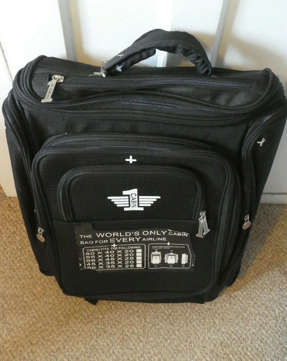 CABIN 1 BP Luggage Bag Black Airline Flight Travel Cabin Backpack