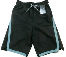 Men's swim shorts NIKE size SMALL black gray mesh liner board 58 NEW bf23 
