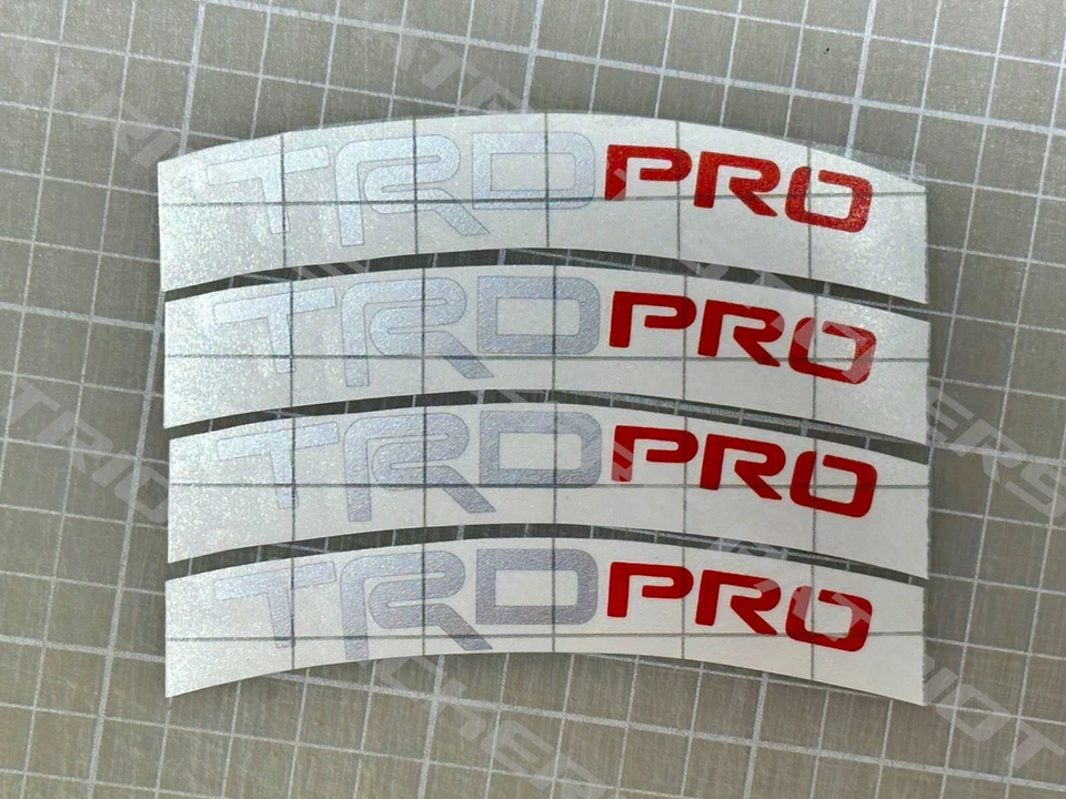 4 calcomanías adhesivas de rueda personalizadas TRD PRO, se adapta a Toyota Tacoma, Tundra, 4Runner, FJ Foto 2 de 4
