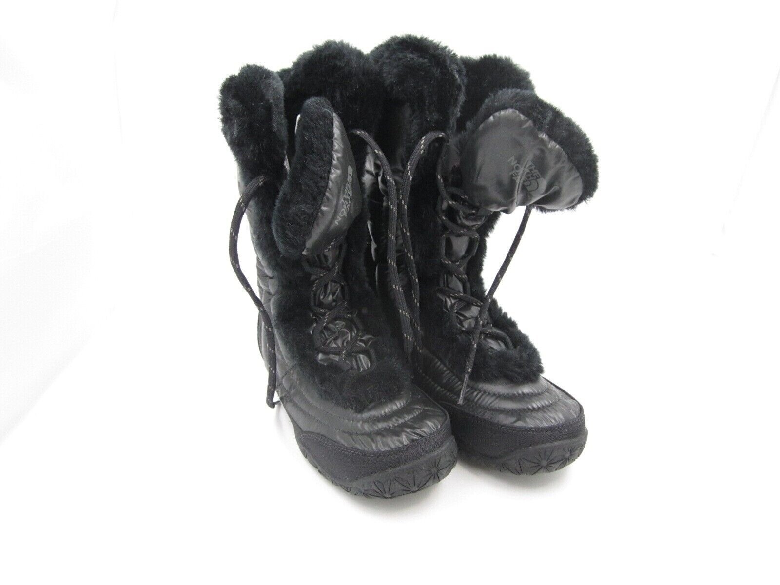 Women's The North Face Goose Down Nutse Fur IV Winter Black Botts Sz 5.5US thumbnail 5