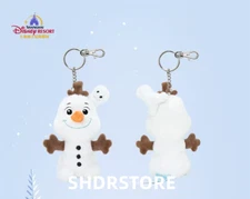 Disney authentic 2024 christmas frozen olaf plush keychain shanghai disneyland