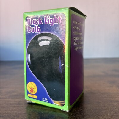Black Light Halloween Party Bulb 75 Watts 120 Volt Rubies Glow