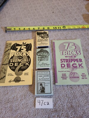 svengali stripper wizard galdini magic cards Deck Tricks Books Playing lot 47C2