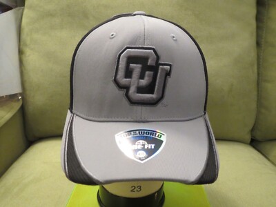 TOTW CU Buffaloes Gray & Black Split, Flex Fit Hat, Size M/L