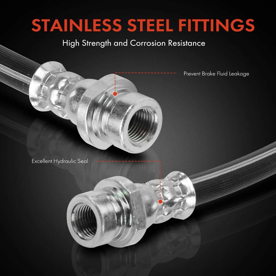 Manguera hidráulica de freno para Mitsubishi Lancer 2002-2006 Hyundai Accent 00-06 trasera Foto 4 de 4