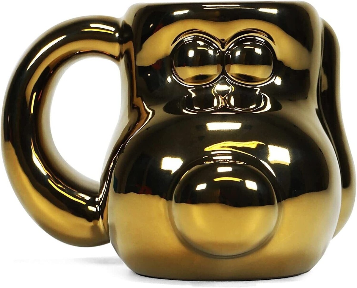 Gold Wallace & Gromit Gromit Shaped Mug Official Limited Edition
