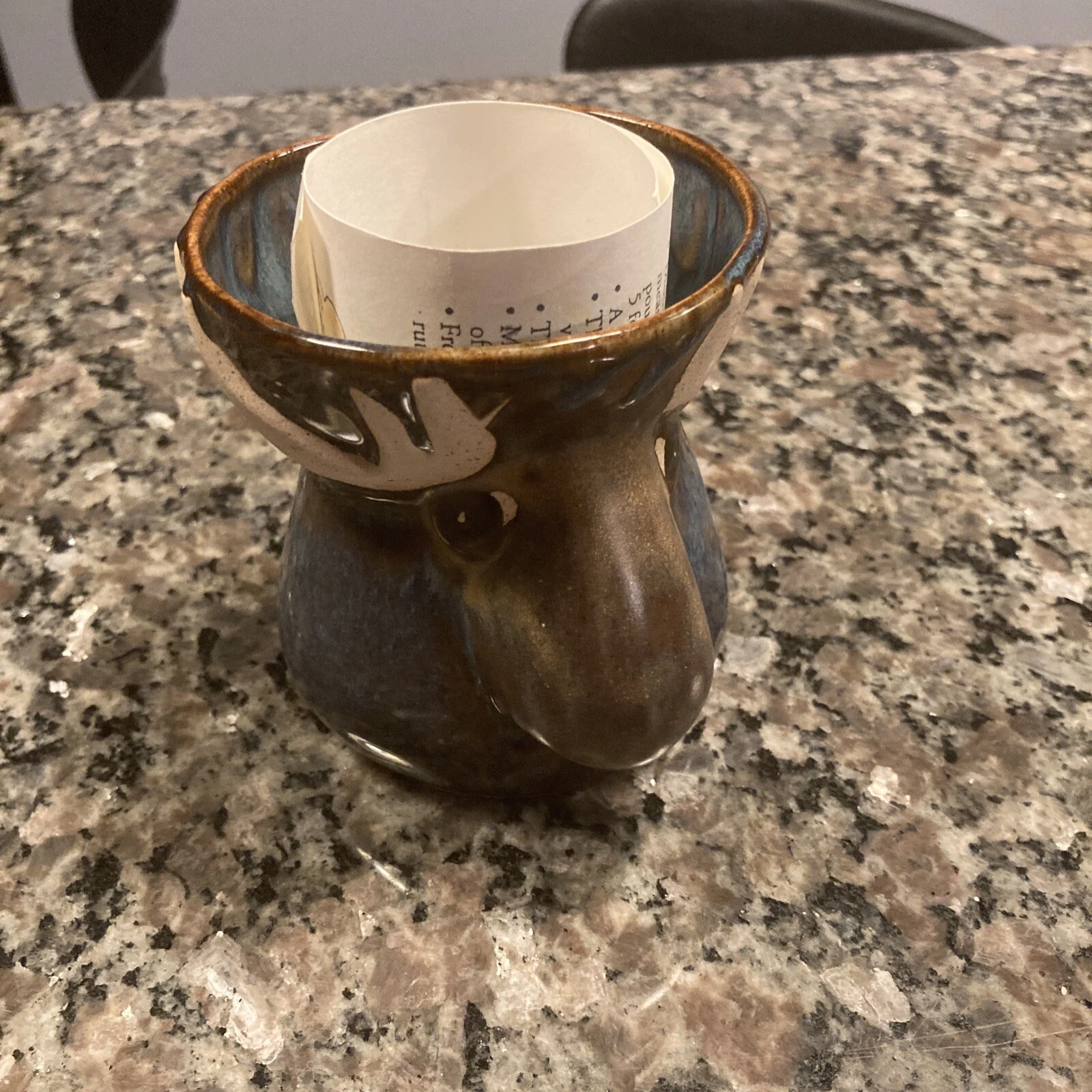 Birchstone Studios Rad Design Stoneware Moose Egg Separator ~ USA Pottery 4" NEW
Opens in a new wind