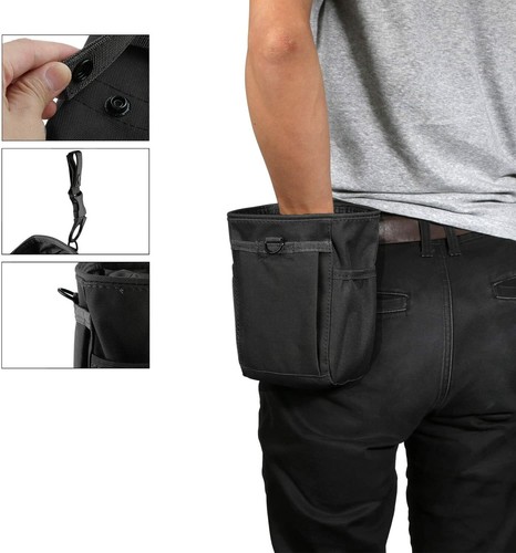 Black Tactical Molle Ammo Bag Tool Belt Pouches Bag for Hiking Shooting Hunting - Picture 5 of 12