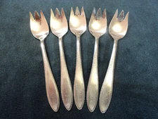 Silverplate Flatware Lot of 5 Ice Cream Forks 1847 Rogers Argosy
