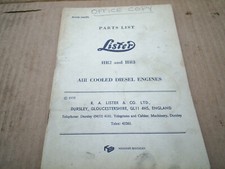 Lister HR 2 and HR 3 diesel engine spare parts manual