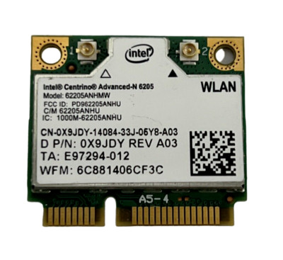 Intel Centrino Advanced-N 6205 Half Mini-PCIe WLAN Wireless Card (62205ANHMW)