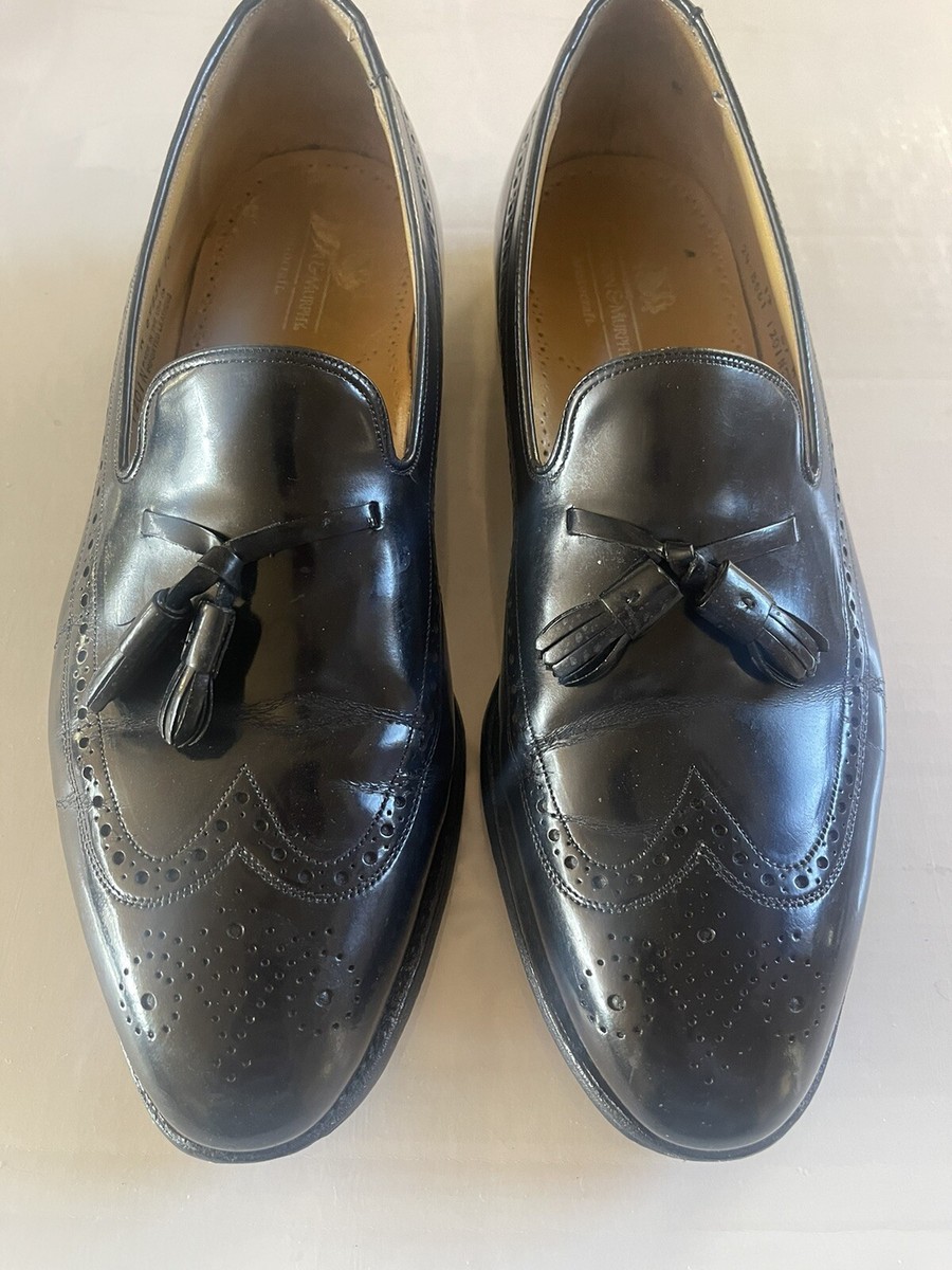 Johnston & Murphy Aristocraft USA Made Black Leather Tasseled 