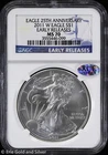 2011-W $1 Burnished American Silver Eagle NGC MS 70 | Early Releases UNC BU