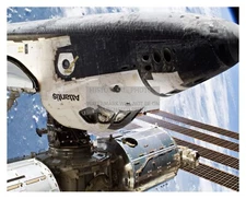 SPACE SHUTTLE ATLANTIS CONNECTED TO ISS INTERNATIONAL SPACE STATION 8X10 PHOTO