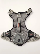 KONG Reflective Silver DOG HARNESS Size Large w/ Waste Bag Pouch 2 Compartments