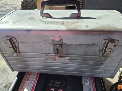 #ad #ad Sears Craftsman Carry Tool Box 18quot; 6500 W Tool Tray Metal Vintage USA $28.00