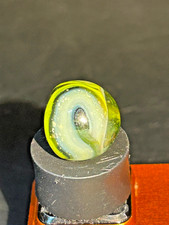 Christensen Agate Co CAC Swirl Marble, Green Yellow .55" Wet Mint UV , CA.1