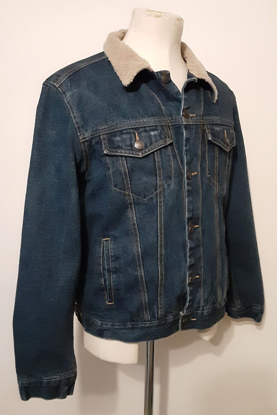 C.E. Schmidt Trucker Jacket Large Blue Cotton Den… - image 11