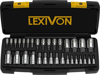 Master HEX Bit Socket Set, Premium S2 Alloy Steel | Complete 32-Piece, SAE and M