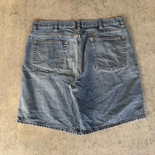 Vintage Route 66 Baggy Skater Grunge Style Blue Denim Jean Shorts