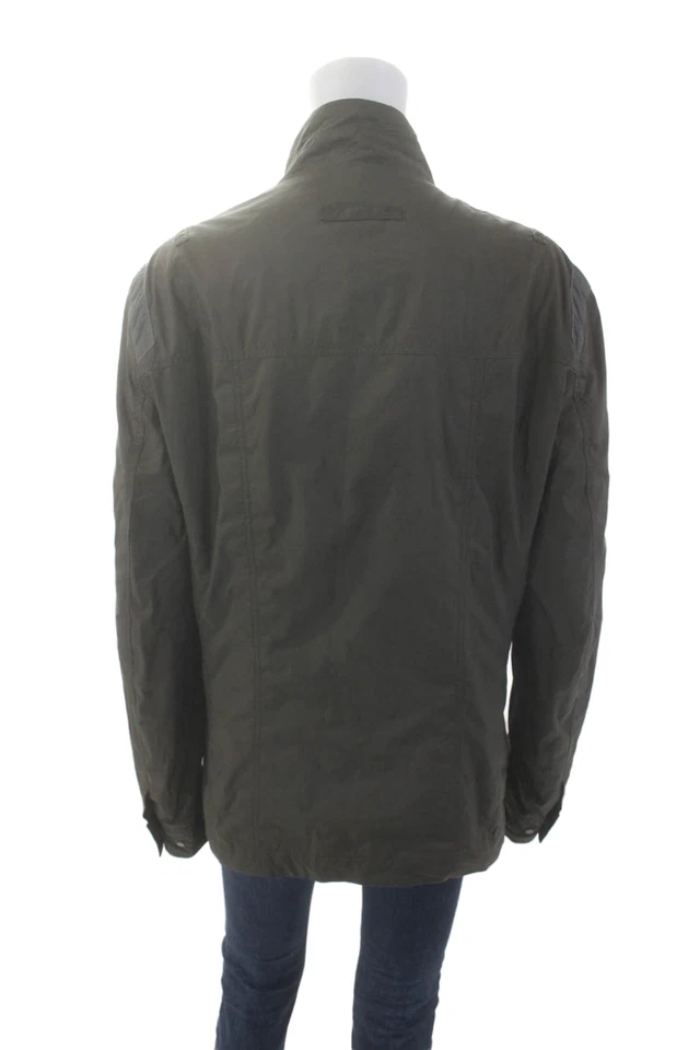 Chaqueta informal Elie Tahari para mujer texturizada manga larga forrada cremallera verde talla S Foto 3 de 4