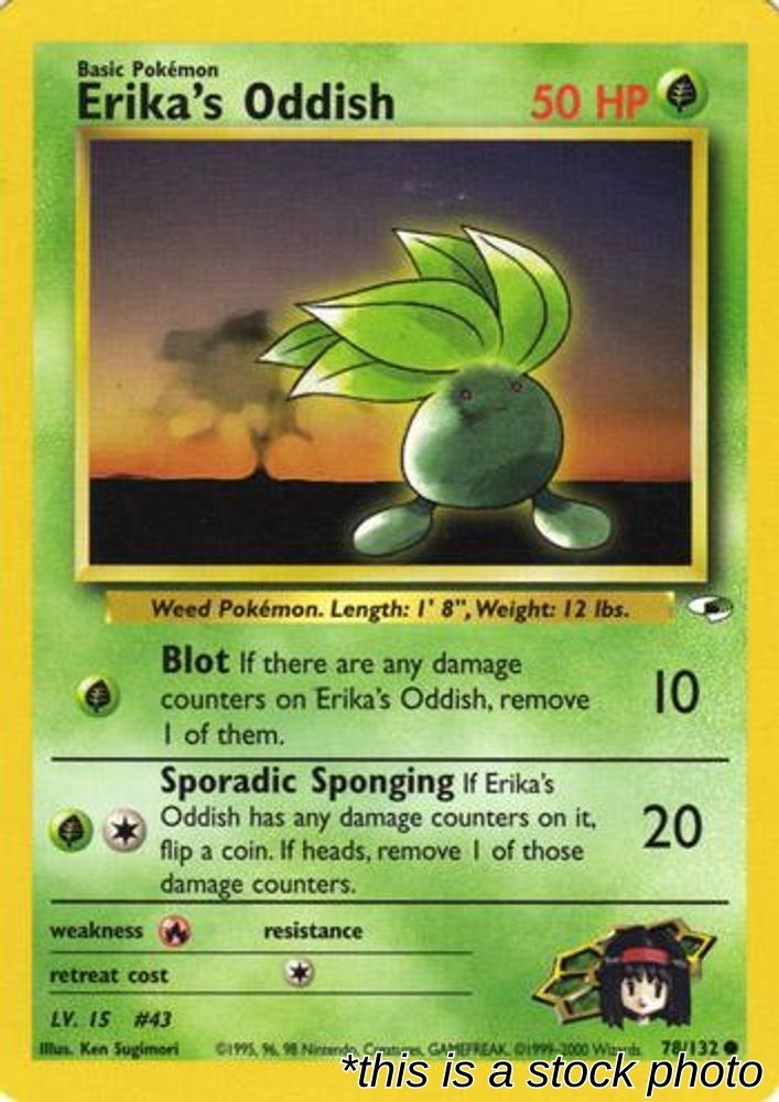 Erika's Oddish (78) Unlimited 078/132 DM Ken Sugimori Pokemon EN NHD1