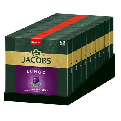 JACOBS Kapseln Lungo 8 Intenso 10x 20 = 200 Nespresso * kompatibel