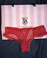 Victoria's Secret Women's Tease Cheeky Hearts Mesh Panty Small NWT Valentine Day