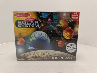 Melissa & Doug #413 Sonnensystem Bodenpuzzle 48 Teile Kinder pädagogisches Spielzeug