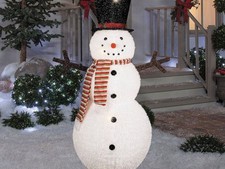 Light-Up Snowman 5 Ft Lantern Top Hat Christmas Yard Decor Scarf Holiday Classic