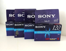 Lot of 4 New Sony 120 MP 8mm Video Cassette Standard Grade Video 8 P6 NTSC