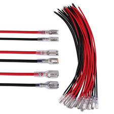 30Pcs Female Spade Crimp Terminal Kit 2.8mm 4.8mm 6.3mm with Insulating Sleeves